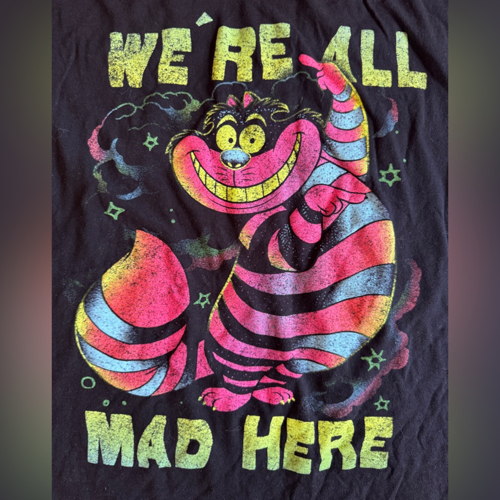 Disney Cheshire Cat - We're All Mad Here Graphic Tee - Picture 2 of 3